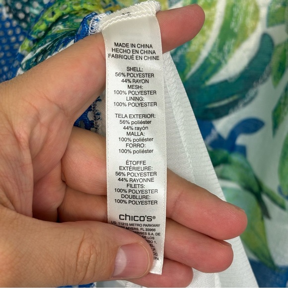 Chico’s Tropical Wonders Midi Dress Size 2 (Medium/12) - Picture 5 of 8